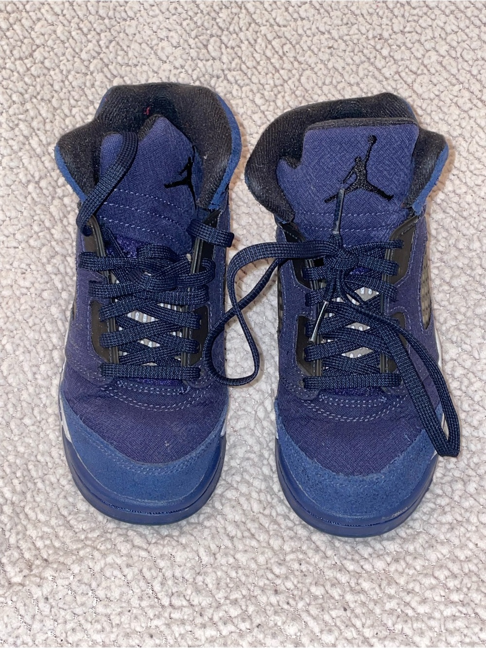 Nike Jordan Kids Navy Blue Jumpman Sneakers. Size 13.5